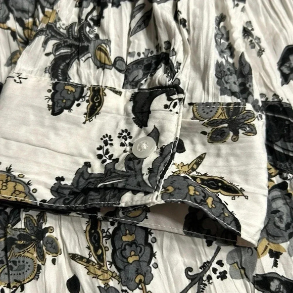 shirt ,blouse,women 4x,crinkle,lightweight,like new,paisley,front closure career - Picture 12 of 13